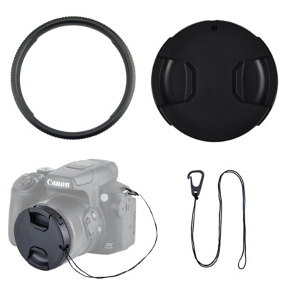 58mm Metal Lens Filter Adapter Ring lens Cap for Canon SX70 SX60 SX50  SX540 HS
