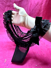 VTG Second Skin Sz 14/16 Victoria s Secret Satin Bow Pantie Bikini Ruffle