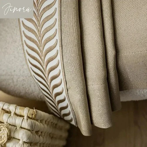 Jacquard Luxury Curtains  Room Modern High Quality Blackout Lace Window Curtain - Image 3 of 4