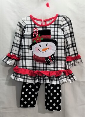 Emily Rose 2 Piece Set 18 Month Toddler Christmas Dress Outfit Snowman
