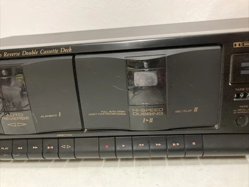 Teac W-518R Dual Cassette Deck Parts or Repair Works Partially READ USED - Picture 9 of 12