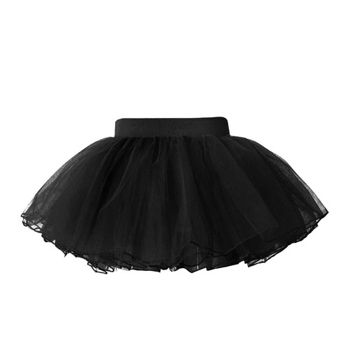 Kinder Mädchen elastischer Bund Tutu Netz Rock vierlagig Ballett Tanz Party Rock - Bild 37 von 112
