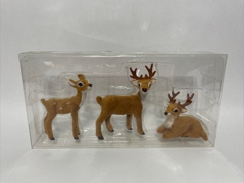 Ciervo marrón decoración por habitación y retiro - Juego de 3 (sin abrir) - Imagen 1 de 4