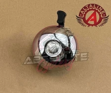 ALTALINE 57MM ROYAL CROWN  STEEL CHROME BICYCLE BELL.