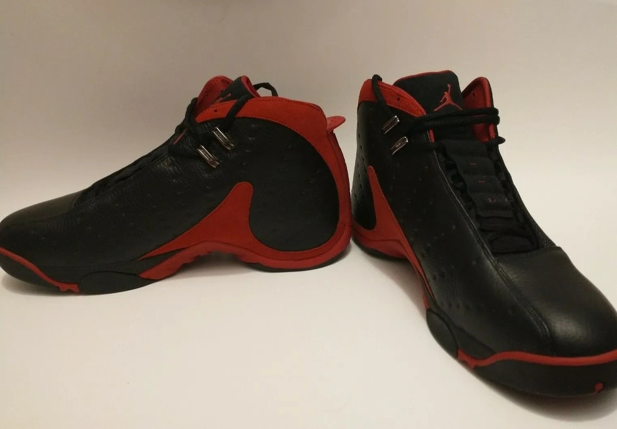 Size 12 Men Air Jordan Team 12.5 / Black Metallic Silver Red 2007
