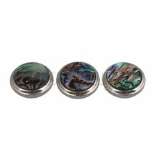 3pcs Chrome Plated Abalone Shell Trumpet Finger Buttons Repair Parts