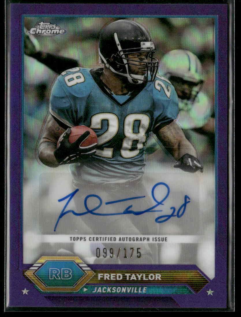 2023 Topps Composite #TCA-FT Fred Taylor Topps Chrome Auto Purple Ref #/175