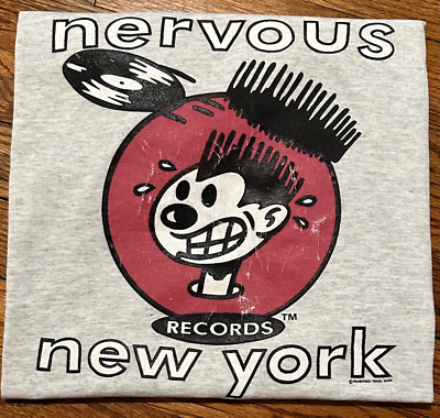 1992 nervous wreck records new york rap vtg t-shirt 90s black moon
