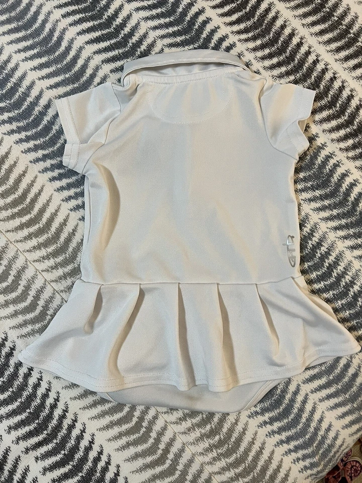 Girls Toddler Garb White Ohio State Buckeyes Caroline Cap Sleeve Polo Dress - Image 3 of 3