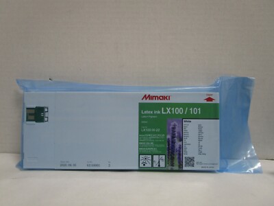 MIMAKI LX100/101 LATEK INK CARTRIDGE 220ML WHITE EXP 09/05/2020 NEW SEE PHOTOS