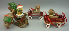 Christmas FOREST Ornaments - Bears Owl Possum - oh my Wagons  Sleigh LOT
