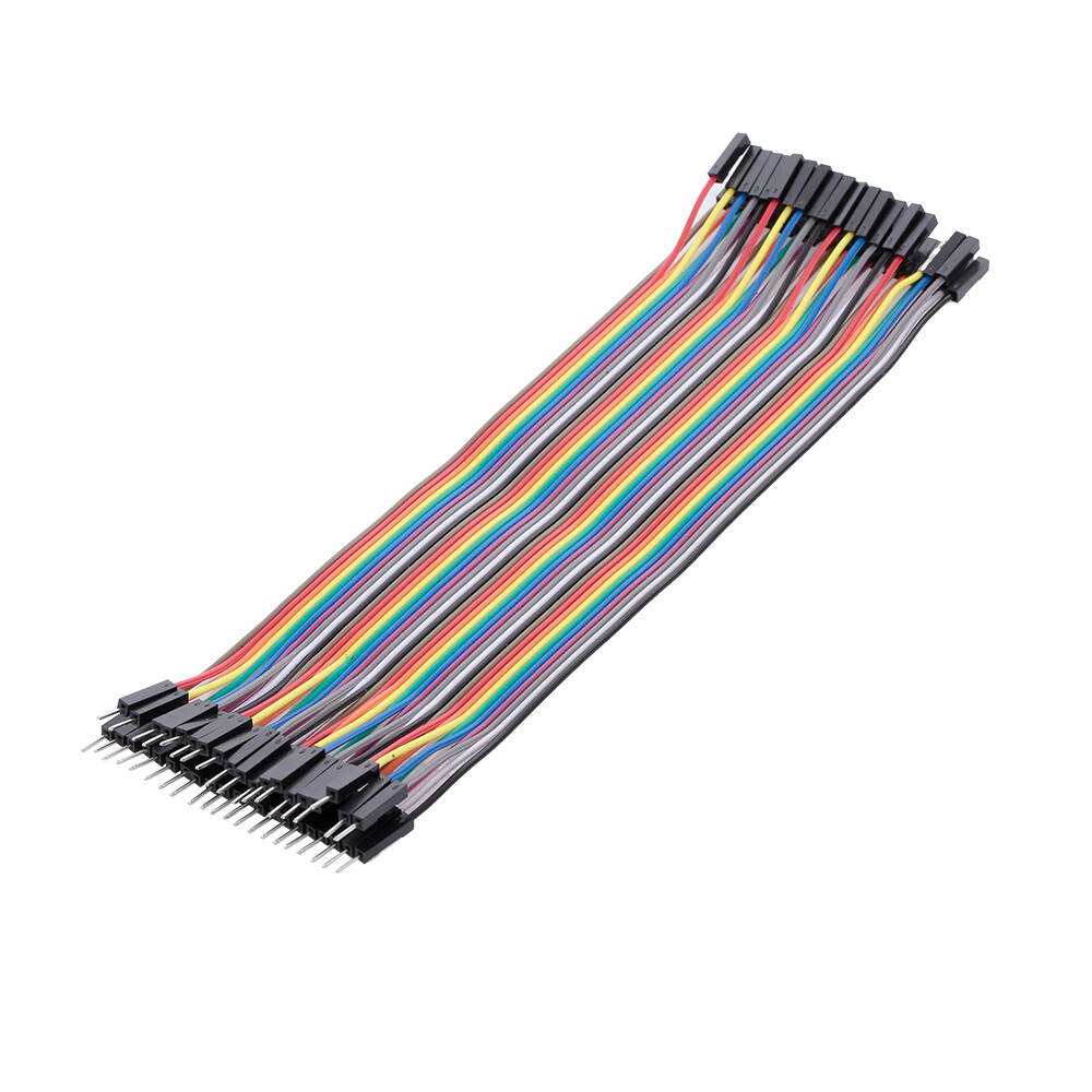 SET OF AWG BREADBOARD JUMPER WIRES - ONE PIN MALE TO MALE - 5.9 (15 cm) -  10 pcs - Whadda