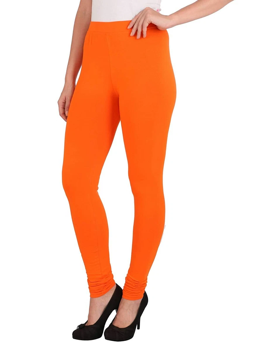 plusS Orange Solid Leggings –