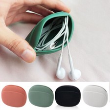 Silicone Headphone Bag Mini Protective Sleeve Data Cable Storage Case  