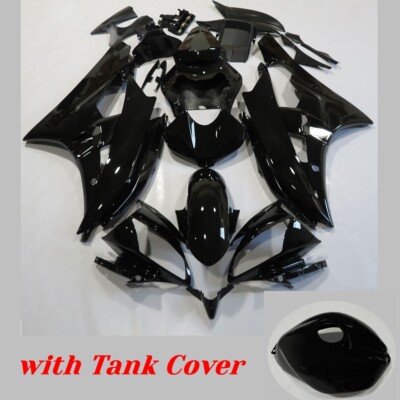 Glossy Black Fairing Kit +Tank Cover For Yamaha YZF R6 2006 2007 ...