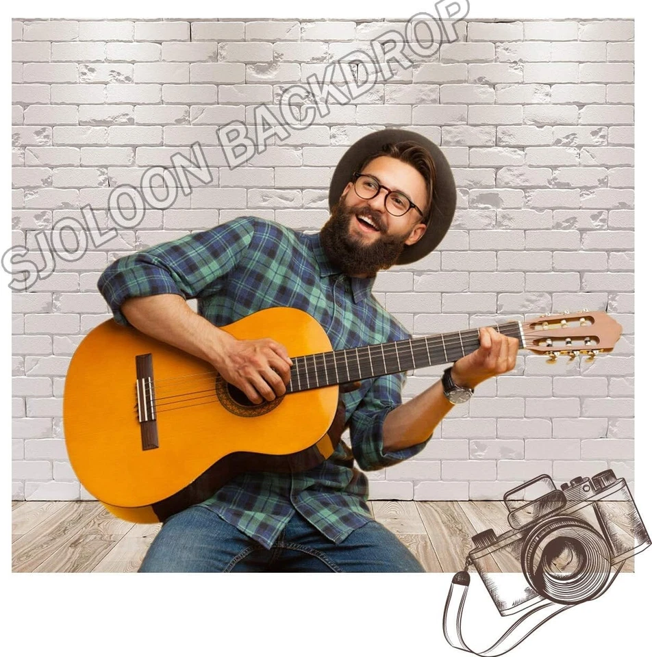 Telón de fondo portátil de ladrillo blanco de 10x10 pies - perfecto para fotografía de estudio y hogar Foto 4 de 4