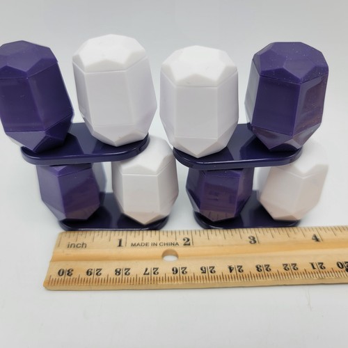 Delta Airlines Salt Pepper Shakers Alessi Hexagon Blue White Mini Set 4 - Picture 4 of 6