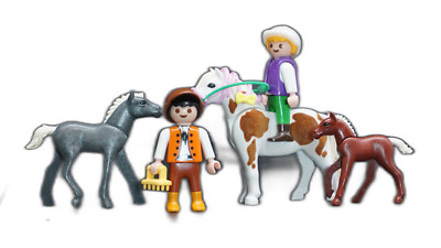 Playmobil Figur Junge Kind Pony Fohlen