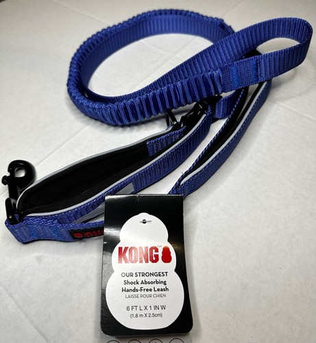 KONG COMFORT & REFLECTIVE PADDED HANDLE HANDS-FREE BUNGEE LEASH-6 COLORS- NEW - Picture 6 of 13