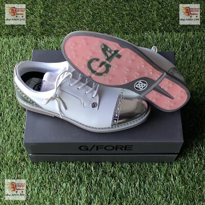 G/Fore Gfore G4 CAP TOE Golf Shoes Sneaker  Ladies US 6.5   White Silver