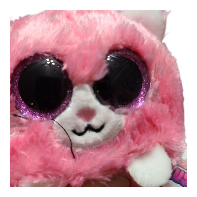 Amazing Squishee Plushies Whiskas Pink Cat Plush Stuffed Animal Toy 3.5'' Tall
