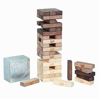 JENGA Rustic Stapelspiel Wackelturm Holzklötze Partyspiel Geschicklichkeitsspiel
