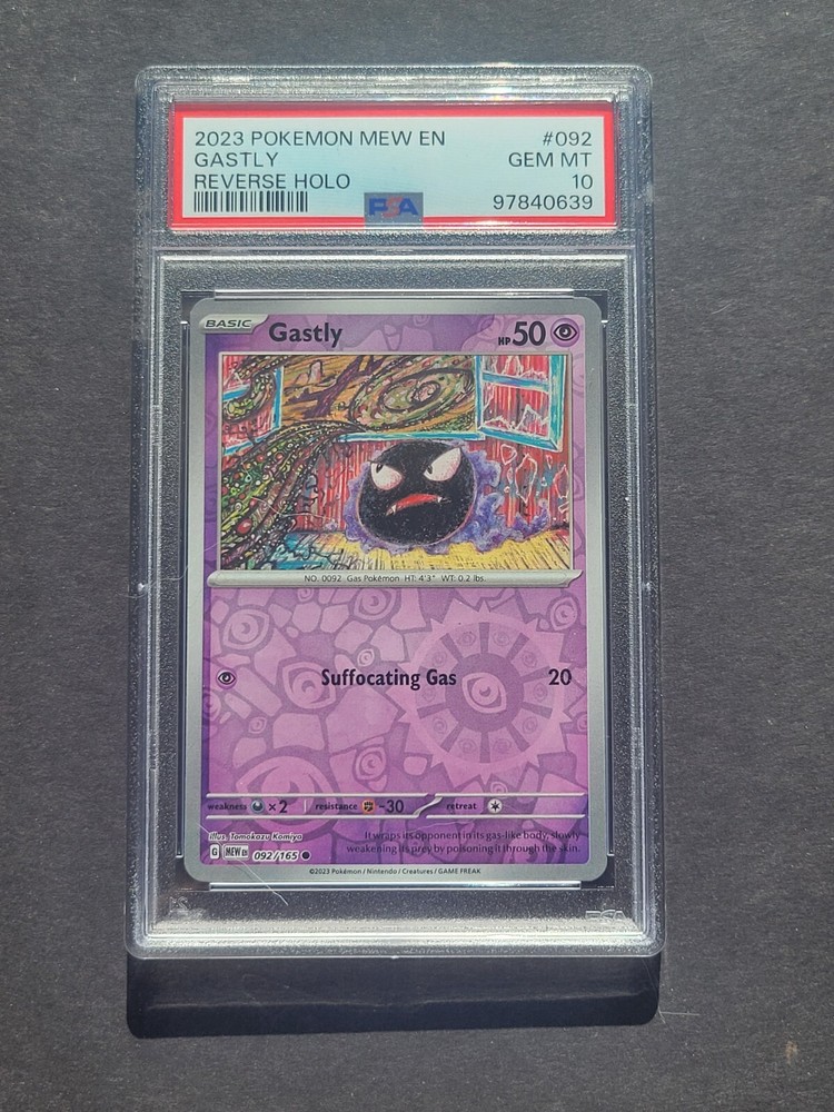 PSA 10 GASTLY 092/165 - SCARLET & VIOLET 151 REVERSE HOLO ENGLISH - GEM MINT