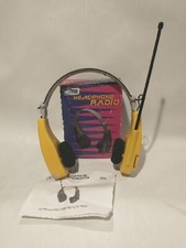 Vintage Electro Brand AM FM Folding Yellow Headphone Radio 224 To Fix Or Parts