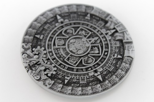 Men Women Belt Buckle Silver Color Metal Western Fashion Aztec Calendar Mayan - Picture 8 of 8