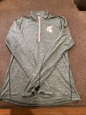 Michigan State Spartans Nike Quarter Zip Womens M Very Good Condition
