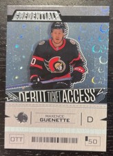 2024 UD Credentials Hockey Maxence Guenette Rookie Ice Blue 80/799 Senators