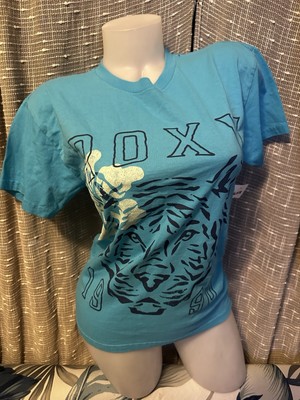 NWT ROXY WOMENS BLUE GRAPHIC TEE SZ S