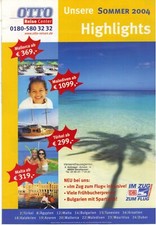 Katalog podróży OTTO, lato 2004 - z częścią cenową - 24 strony