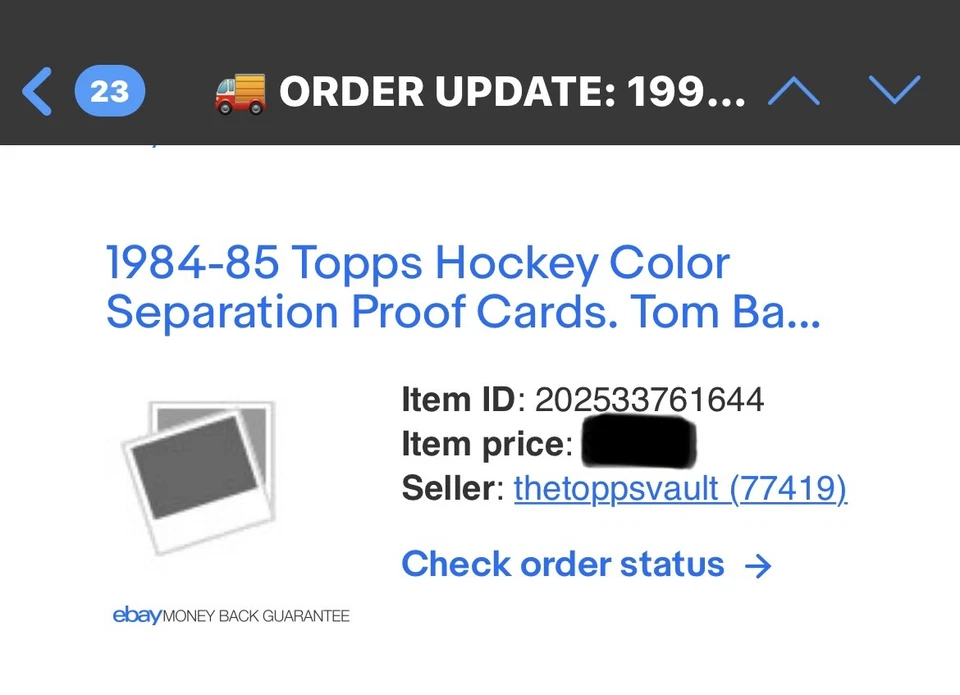 85 Topps Vault 1984 Tom Barrasso 1/1 color a prueba de separación novato radiocontrol PSA BGS Foto 4 de 4