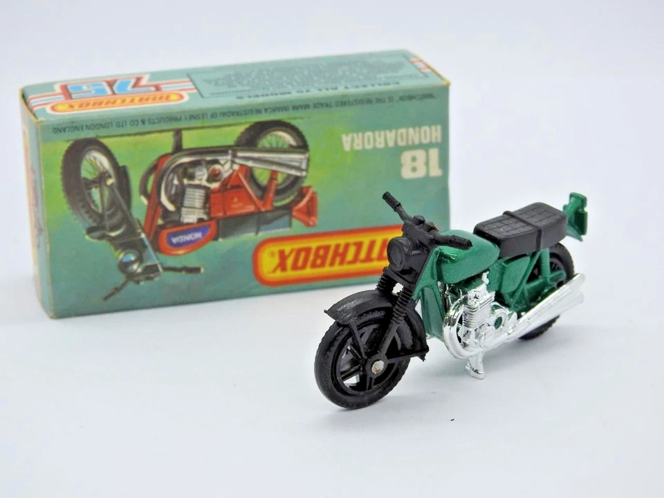 MOTO MATCHBOX HONDARORA Nº18 VERDE METÁLICO COMO NUEVA EN CAJA L CASI NUEVA 1981-82 Foto 2 de 4
