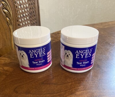ANGELS' EYES Gentle Tear Stain Wipes for Dogs Cats 100 ct