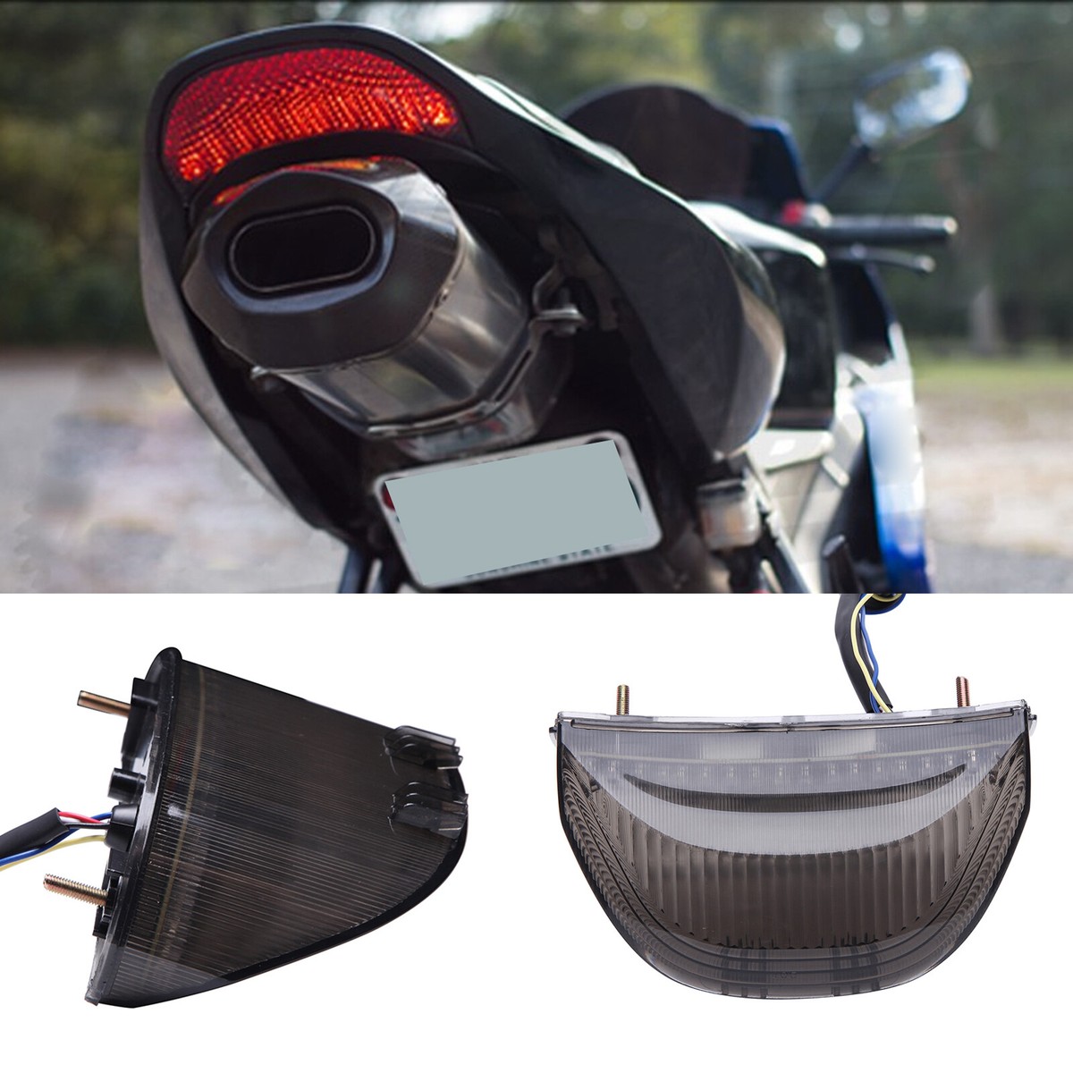 互換品】 ホンダ CBR600 F4 F4i 1999-2006 LED リアターン信号テールストップブレーキライト警告ランプ統合 社外製 自動車の テールランプ A1用 2010-2018 車のリアライトテール駆動ブレーキテールライト警告信号ストップランプ電球なし 8X0  Amazon.co.jp: 三角ブレーキ ... ブレーキライトターンシグナルランプ オートバイ LED リアウインカーテールストップライトランプ統合 CBR600 F4 1999