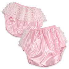 Pañal/cubierta de pañal impermeable para adultos Rearz rosa satinado Rhumba