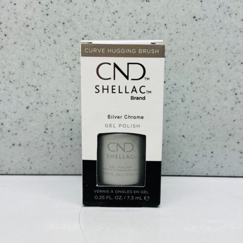CND Shellac UV LED Gel Nail Polish - Silver Chrome - 0.25 oz - #40532 - Picture 1 of 1
