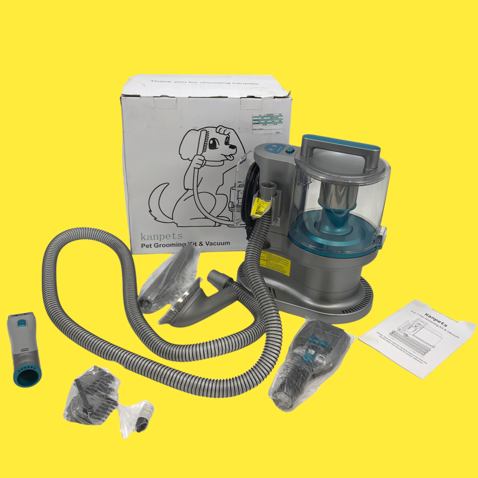 Kanpets Dog Vacuum Shedding Grooming with 3.4L Dust Bin Model 710d 199