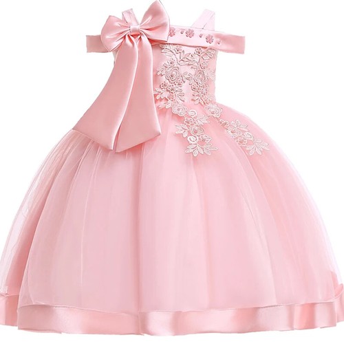 Kid Christmas Party Dress Girl Elegant Wedding Skirt Children Birthday Prom Gown - Picture 4 of 31