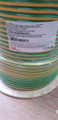 GRÜN GELB ERDUNGSKABEL DREIFACH BEWERTET 25 MM x 10 METER LÄNGE