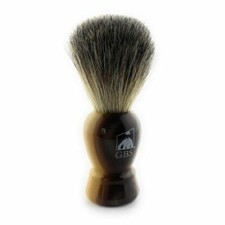 GBS 100 Pure Badger Bristle Shaving Brush With Faux Horn Handle