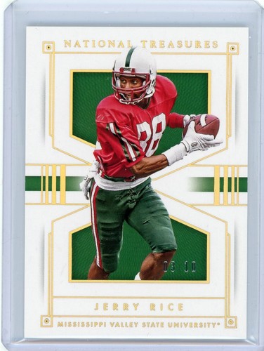 2016 Panini National Treasures Collegiate Base Gold #56 Jerry Rice #03/10