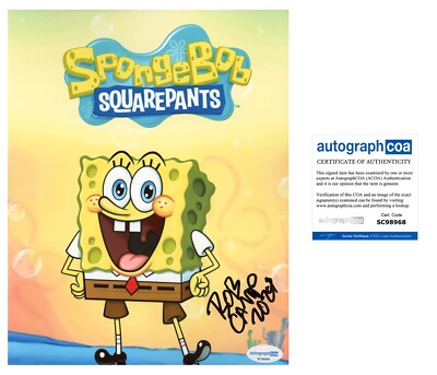 BOB CAMP SIGNED SPONGEBOB SQUAREPANTS ANIMATOR 8x10 PHOTO - ACOA COA