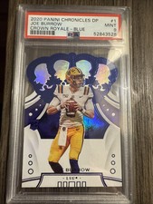 Joe Burrow 2020 Panini Chronicles Draft Picks Crown Royale BLUE RC #1 PSA 9