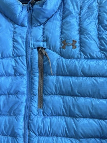 Under Armour ColdGear Infrared Puffer Jacket Mens Size Large Blue Full Zip image 5