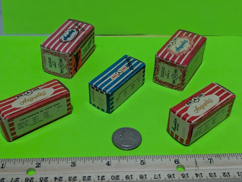 Anguplas mini cars Series,5 Boxs Only, very good condition,#65,#99,#93,#37 - Image 3 of 4