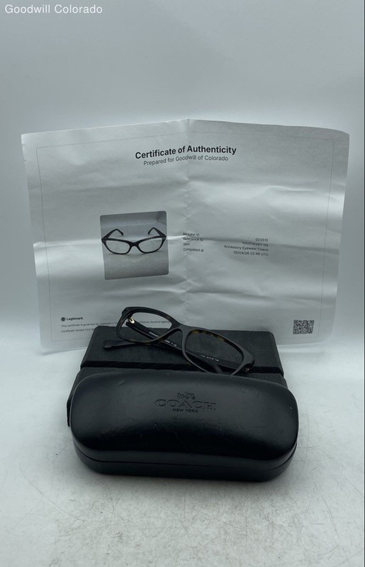 Coach HC6089 5120 51-16-135 Dark Tortoise Eyeglasses Frames with Case & COA