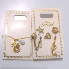 Disney Little Mermaid Ariel Necklace  Earrings Set Stainless Steel Rare